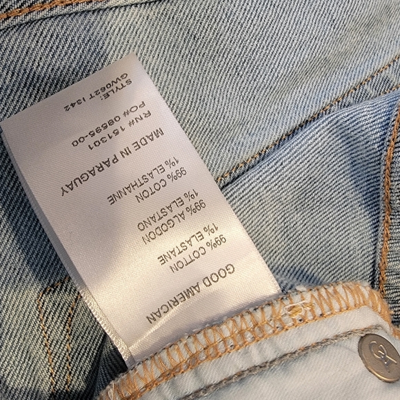 Good American The Weekender High-rise Straight Jean blue Indigo342 Size 22 NEW! - Picture 12 of 14